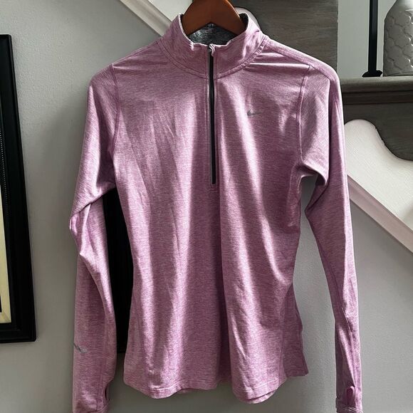 Nike Element Running Dri-Fit Lavender Quarter Zip Pullover Shirt sz S EUC - Picture 1 of 9